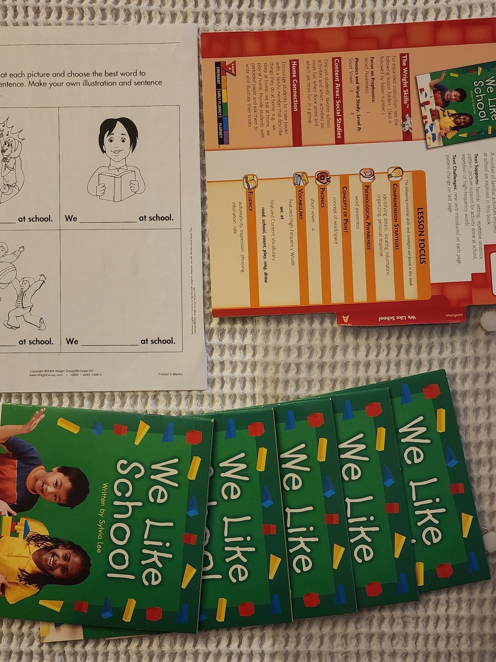 Gear Up! Level A Guided Reading "We Like School"